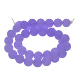 Maxbell Natural Malay Jade Jewelry Making Stone Round Loose Beads 10mm Purple