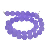 Maxbell Natural Malay Jade Jewelry Making Stone Round Loose Beads 10mm Purple