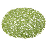 Maxbell Handmade Straw Woven Mat DIY Photo Props for Garden Home Decor Light Green