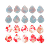 Maxbell 10 Pieces Acetic Acid Charms Pendants DIY Earring Jewelry Making light blue