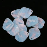 Maxbell 10 Pieces Acetic Acid Charms Pendants DIY Earring Jewelry Making light blue