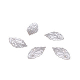 Maxbell 100Pcs Leaf charms Jewelry Findings DIY Necklace Decoration  Platinum