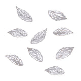 Maxbell 100Pcs Leaf charms Jewelry Findings DIY Necklace Decoration  Platinum