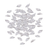 Maxbell 100Pcs Leaf charms Jewelry Findings DIY Necklace Decoration  Platinum