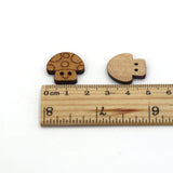 Maxbell Wooden 2 Holes Sewing Buttons DIY Scrapbook Craft 30pcs 20mm mushroom