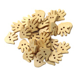 Maxbell Wooden 2 Holes Sewing Buttons DIY Scrapbook Craft 30pcs 18mm natural palm