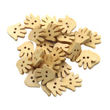 Maxbell Wooden 2 Holes Sewing Buttons DIY Scrapbook Craft 30pcs 18mm natural palm