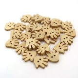 Maxbell Wooden 2 Holes Sewing Buttons DIY Scrapbook Craft 30pcs 18mm natural palm