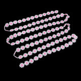 Maxbell 3 Yards 25mm Daisy Embroidery Lace Trim Applique Ribbon Sewing light purple