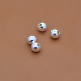 Maxbell 10 Pieces 925 sterling Silver Seamless Spacer Loose Beads 3mm (1mm hole)