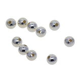 Maxbell 10 Pieces 925 sterling Silver Seamless Spacer Loose Beads 3mm (1mm hole)