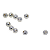 Maxbell 10 Pieces 925 sterling Silver Seamless Spacer Loose Beads 3mm (1mm hole)