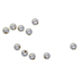 Maxbell 10 Pieces 925 sterling Silver Seamless Spacer Loose Beads 3mm (1mm hole)