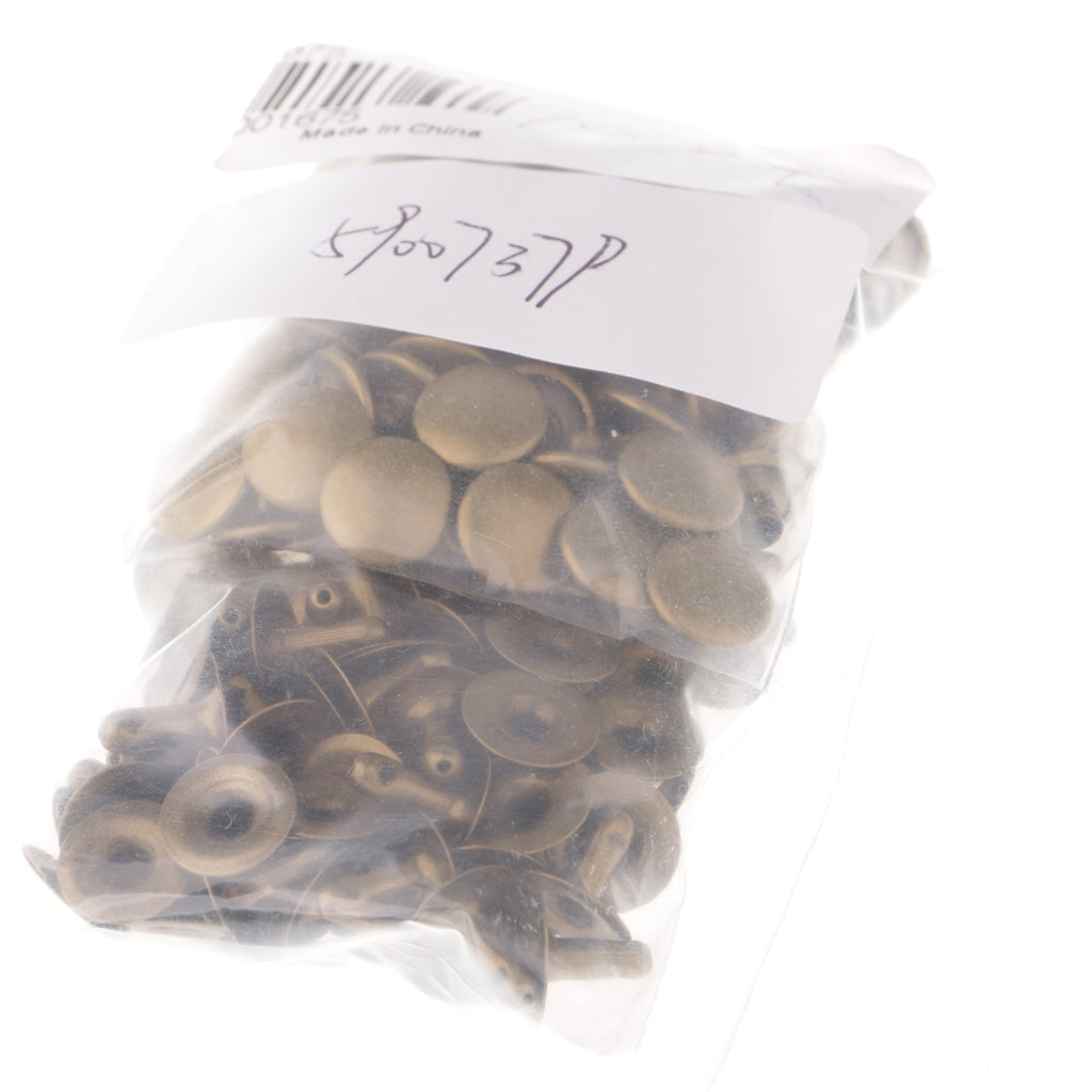 Maxbell 100 Pieces Single Cap Rapid Rivets DIY Leather Repair 9x5mm; 9x8mm bronze