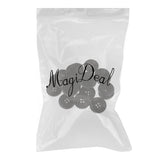 Maxbell 20pcs Round 4 Holes Wood Wooden Buttons for DIY Sewing Scrapbooking Black