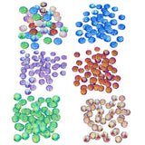 Maxbell 50 Pieces Resin Flatback Fish /Snake Scale Cabochon for Jewelry Making 10mm  Multi-Color AB