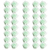 Maxbell 50 Pieces Artificial Foam Mesh Rose Flower Heads for Wedding 4cm Light green