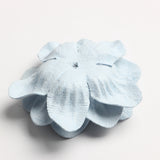 Maxbell 10 Pieces Camellia Flower Heads for DIY Hair Acessories 4.5cm Light blue