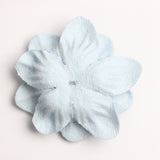 Maxbell 10 Pieces Camellia Flower Heads for DIY Hair Acessories 4.5cm Light blue