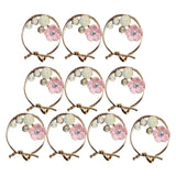 Maxbell 10 Pieces Flower Alloy Shell Crystal Pendants Charms for DIY Jewelry Pink