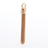 Maxbell Long Metal Chain Tassel Charm Pendant Tassels Jewelry Making Crafts gold