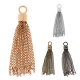 Maxbell Long Metal Chain Tassel Charm Pendant Tassels Jewelry Making Crafts gold