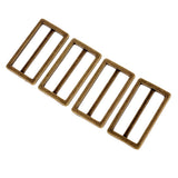 Maxbell 4 Pieces Tri-Glide Adjustable Buckles Strap Slide 3 Bar Adjusters Bronze