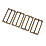 Maxbell 4 Pieces Tri-Glide Adjustable Buckles Strap Slide 3 Bar Adjusters Bronze