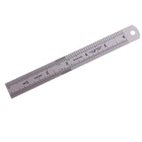 Maxbell Dual Side Stainless Steel Straight Ruler English/Metric Ruler 15cm