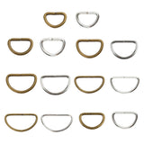 Maxbell 100 Pieces Alloy DIY D Dee Rings for Webbing Strapping 15x10x2mm Bronze