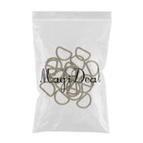 Maxbell 100 Pieces Alloy DIY D Dee Rings for Webbing Strapping 15x10x2mm Bronze