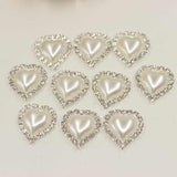 Maxbell 10pcs Flatback Pearl Embellishments Buttons for Scrapbooking White