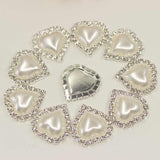 Maxbell 10pcs Flatback Pearl Embellishments Buttons for Scrapbooking White