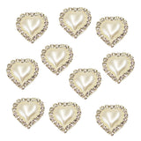 Maxbell 10pcs Flatback Pearl Embellishments Buttons for Scrapbooking White