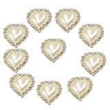 Maxbell 10pcs Flatback Pearl Embellishments Buttons for Scrapbooking White