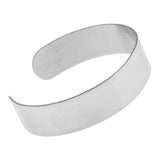 Maxbell 1 Piece Silver Blank Bangle Setting Cuff Bracelet For Jewelry Making 1.6cm