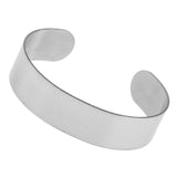 Maxbell 1 Piece Silver Blank Bangle Setting Cuff Bracelet For Jewelry Making 1.6cm