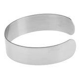 Maxbell 1 Piece Silver Blank Bangle Setting Cuff Bracelet For Jewelry Making 1.6cm