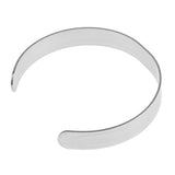 Maxbell 1 Piece Silver Blank Bangle Setting Cuff Bracelet For Jewelry Making 1cm