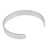 Maxbell 1 Piece Silver Blank Bangle Setting Cuff Bracelet For Jewelry Making 1cm