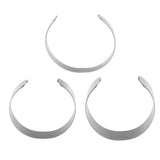 Maxbell 1 Piece Silver Blank Bangle Setting Cuff Bracelet For Jewelry Making 1cm