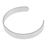 Maxbell 1 Piece Silver Blank Bangle Setting Cuff Bracelet For Jewelry Making 1cm