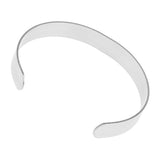 Maxbell 1 Piece Silver Blank Bangle Setting Cuff Bracelet For Jewelry Making 1cm