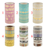 Maxbell 6 Pieces Washi Masking Tape Adhesive Decorative Tape for Scrapbooking Pink