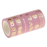 Maxbell 6 Pieces Washi Masking Tape Adhesive Decorative Tape for Scrapbooking Pink