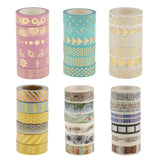 Maxbell 6 Pieces Washi Masking Tape Adhesive Decorative Tape for Scrapbooking Pink