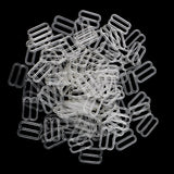 Maxbell 100 Pieces Plastic Bra Lingerie Strap Clips Hook Slider Buckle 15mm Clear