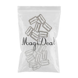 Maxbell 100 Pieces Metal Bra Lingerie Strap Clips Hook Slider Buckle 15mm Silver