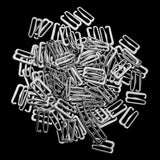 Maxbell 100 Pieces Metal Bra Lingerie Strap Clips Hook Slider Buckle 15mm Silver