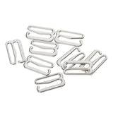 Maxbell 100 Pieces Metal Bra Lingerie Strap Clips Hook Slider Buckle 15mm Silver